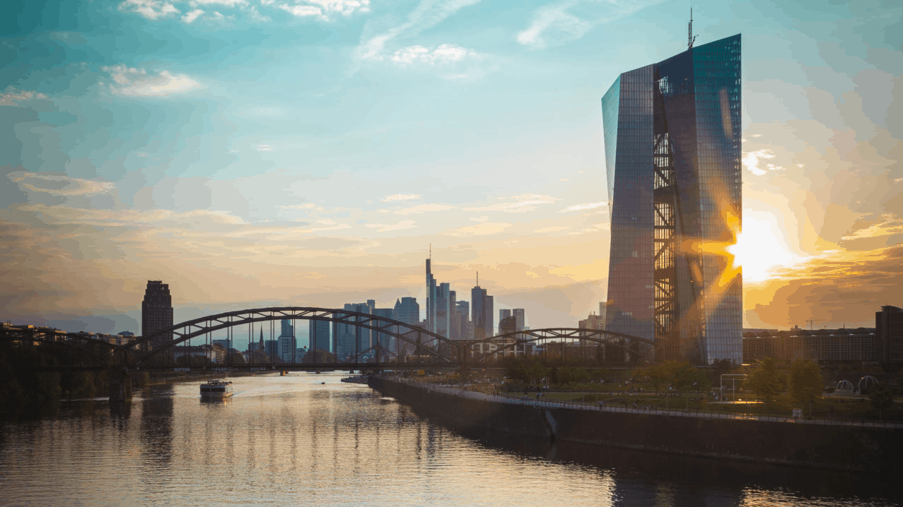 Gebäude der Europäischen Zentralbank EZB in Frankfurt