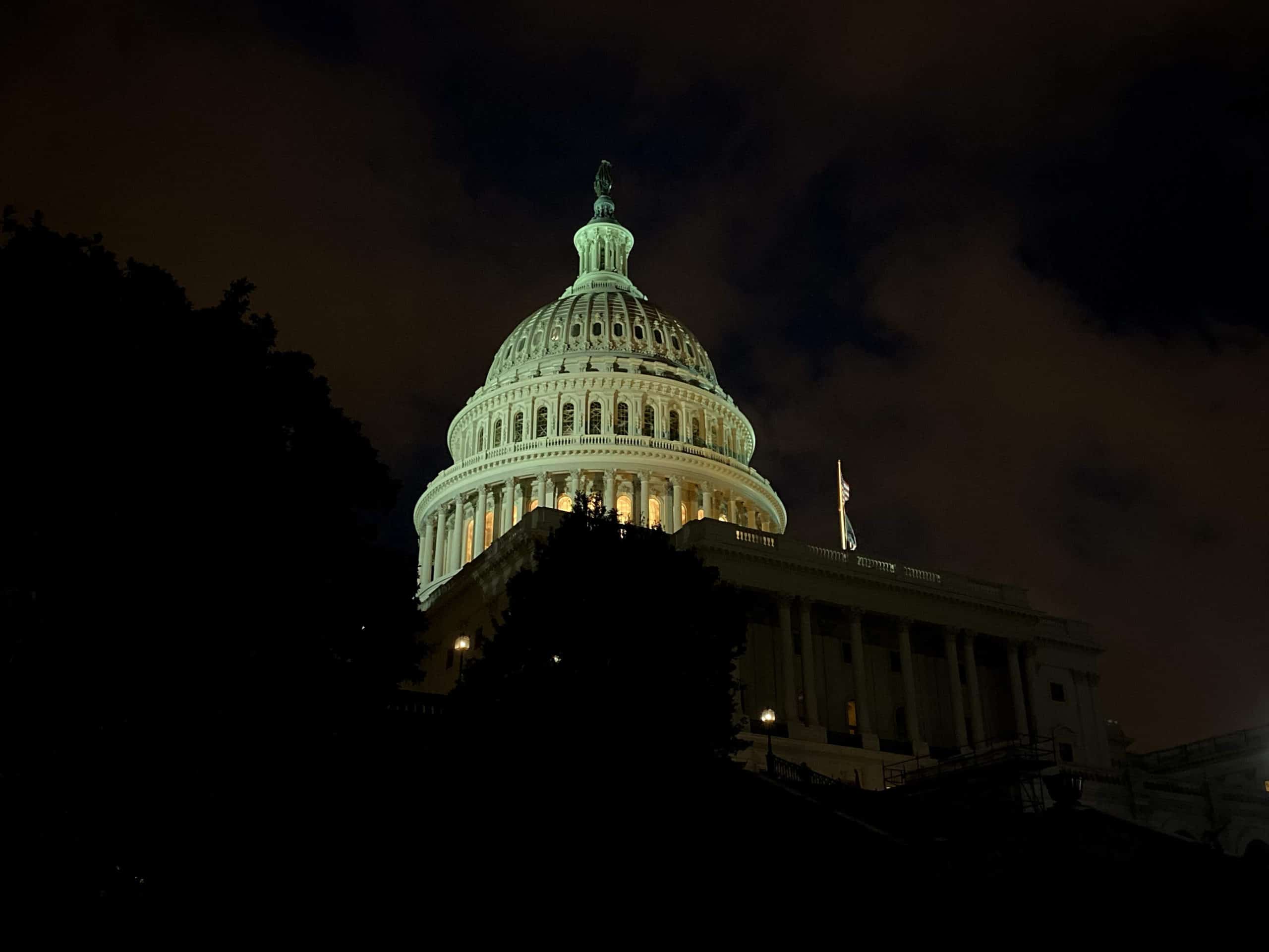 Capitol, Washington, bei Nacht