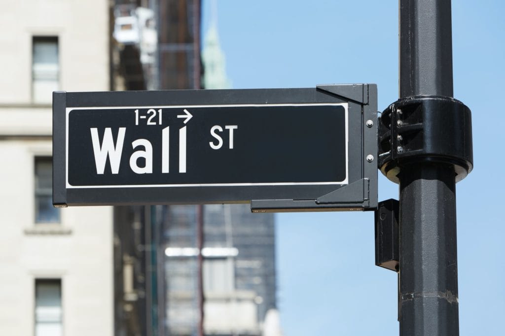 Wall Street sign near Stock Exchange, New York